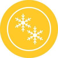 icono de vector de copos de nieve