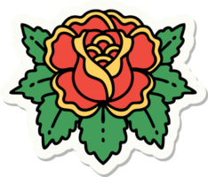 tattoo style sticker of a rose png