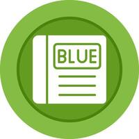 azul libro vector icono