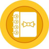 Notebook with Ribbon Vector Icon