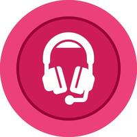 Headphones with Microphone Vector Icon