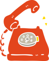 sonnerie de téléphone de dessin animé illustration couleur plate png