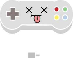 controller di gioco retrò dei cartoni animati di colore piatto png