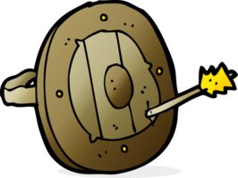 escudo de dibujos animados con flecha png