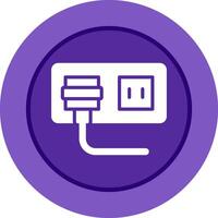icono de vector de enchufe
