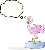 gedachte bubbel tekenfilm flamingo png