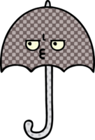 Cartoon-Regenschirm im Comic-Stil png