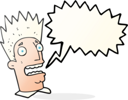 speech bubble cartoon shocked man png