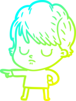 kalte Gradientenlinie Zeichnung Cartoon-Frau png