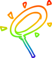 rainbow gradient line drawing cartoon angel halo png