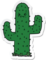 sticker of a cartoon cactus png