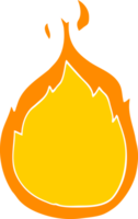 piatto colore stile cartone animato fiamme png