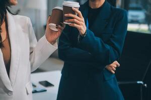 Business Team Coffee Break Relax Concept photo