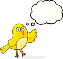 thought bubble cartoon bird png