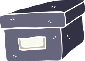 flat color illustration cartoon old filing box png