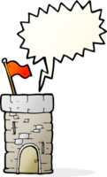 speech bubble cartoon old castle tower png