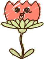 dessin à la craie de fleurs png