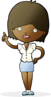 cartoon woman with idea png