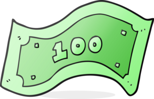 tekenfilm 100 dollar Bill png