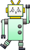 gradient shaded cartoon robot png