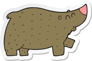 pegatina de un oso de dibujos animados png