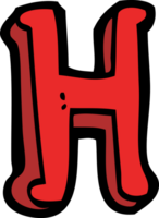 cartoon letter H png