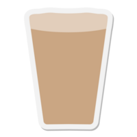 Glas Bier Aufkleber png