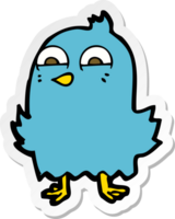 sticker of a funny cartoon bird png