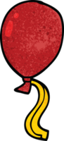 tecknad serie klotter röd ballong png