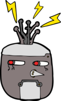 cabeza de robot de dibujos animados png