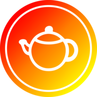 tea pot circular in hot gradient spectrum png