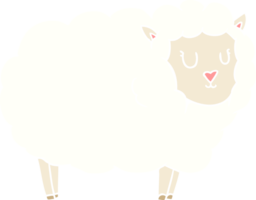 mouton de dessin animé de style plat couleur png