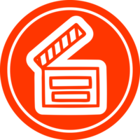 Kreisförmiges Symbol für die Filmklappe png