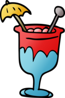 Cartoon-Doodle tropischer Cocktail png