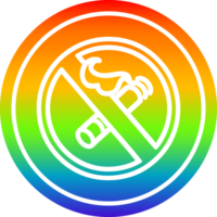 no smoking circular in rainbow spectrum png