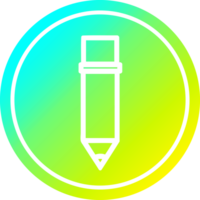 simple pencil circular in cold gradient spectrum png