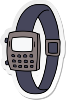 sticker cartoon doodle van een sticker horloge png