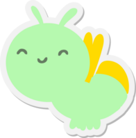 cute cartoon glow bug sticker png