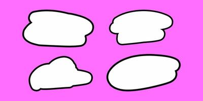 Set speech abstract bubbles vector illustration isolated