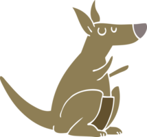 flat color style cartoon kangaroo png