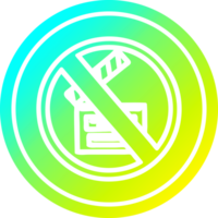 no filming circular in cold gradient spectrum png