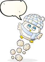 speech bubble cartoon cute little owl flying png