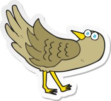 pegatina de un pájaro de dibujos animados png