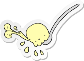 sticker of a cartoon scoop of icecream png