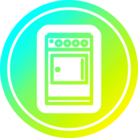 cuisinière circulaire dans le spectre de gradient froid png