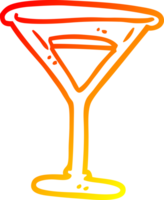 warm gradient line drawing cartoon martini png