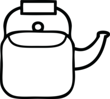 line drawing cartoon kettle pot png