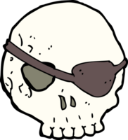 cartoon skull with eye patch png