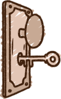 Door Key Chalk Drawing png