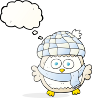 thought bubble cartoon cute little owl png